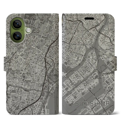 【月島（東京都）】地図柄iPhoneケース（手帳タイプ）