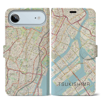 【月島（東京都）】地図柄iPhoneケース（手帳タイプ）