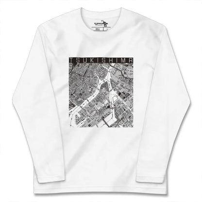 【月島（東京都）】地図柄ロングスリーブTシャツ