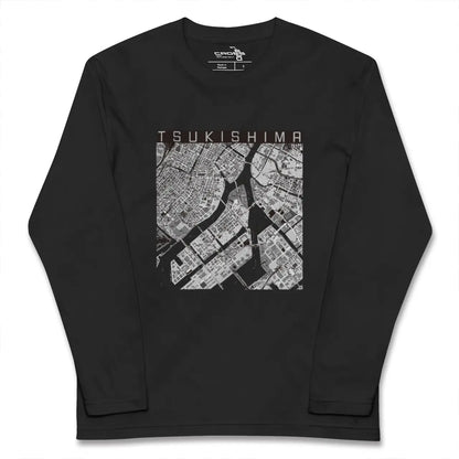 【月島（東京都）】地図柄ロングスリーブTシャツ