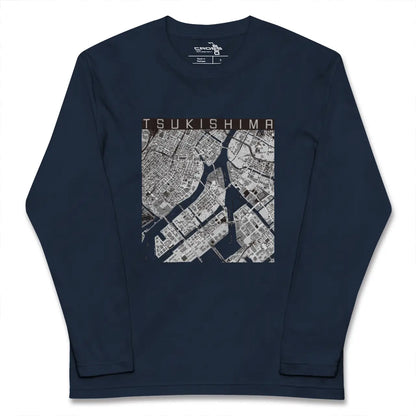 【月島（東京都）】地図柄ロングスリーブTシャツ