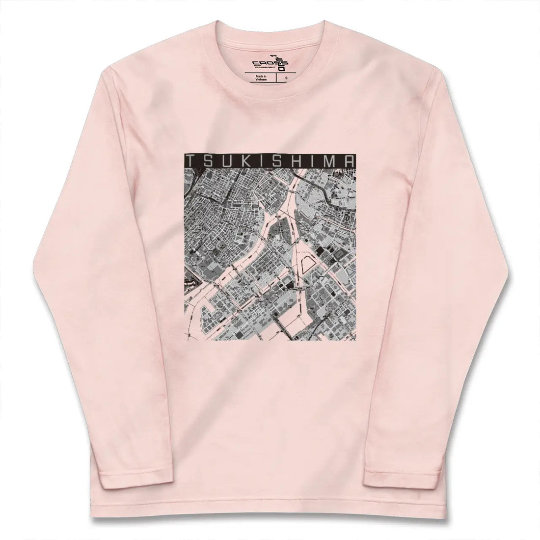 【月島(東京都)】地図柄ロングスリーブTシャツ