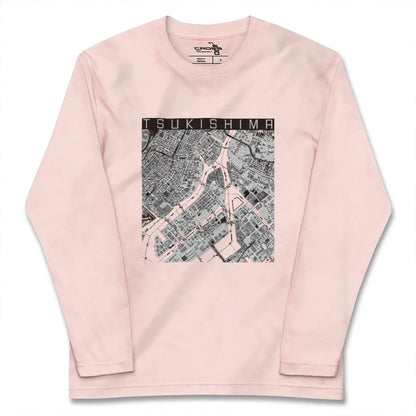 【月島（東京都）】地図柄ロングスリーブTシャツ