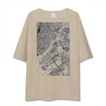 【月島（東京都）】地図柄ビッグシルエットTシャツ
