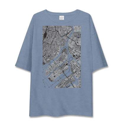 【月島（東京都）】地図柄ビッグシルエットTシャツ