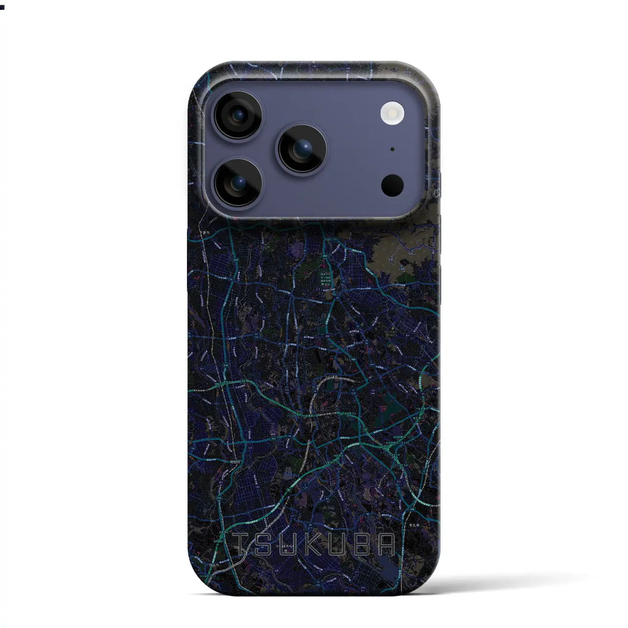 【つくば2（茨城県）】地図柄iPhoneケース（バックカバータイプ）