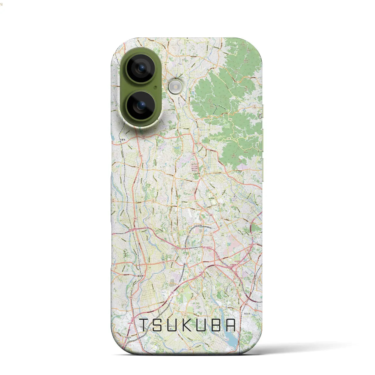 【つくば2（茨城県）】地図柄iPhoneケース（バックカバータイプ）