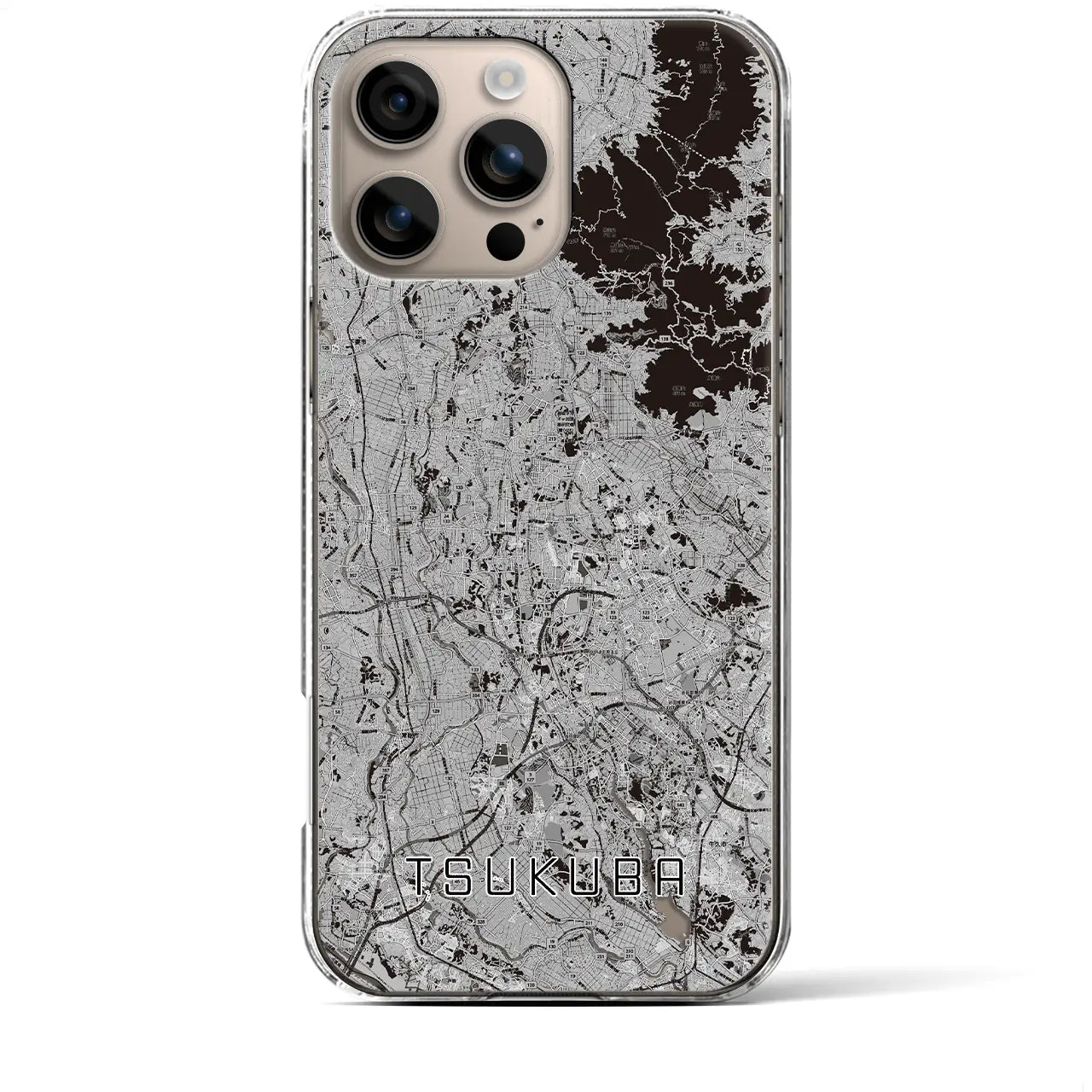 【つくば2（茨城県）】地図柄iPhoneケース（クリアタイプ）