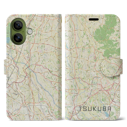 【つくば2（茨城県）】地図柄iPhoneケース（手帳タイプ）