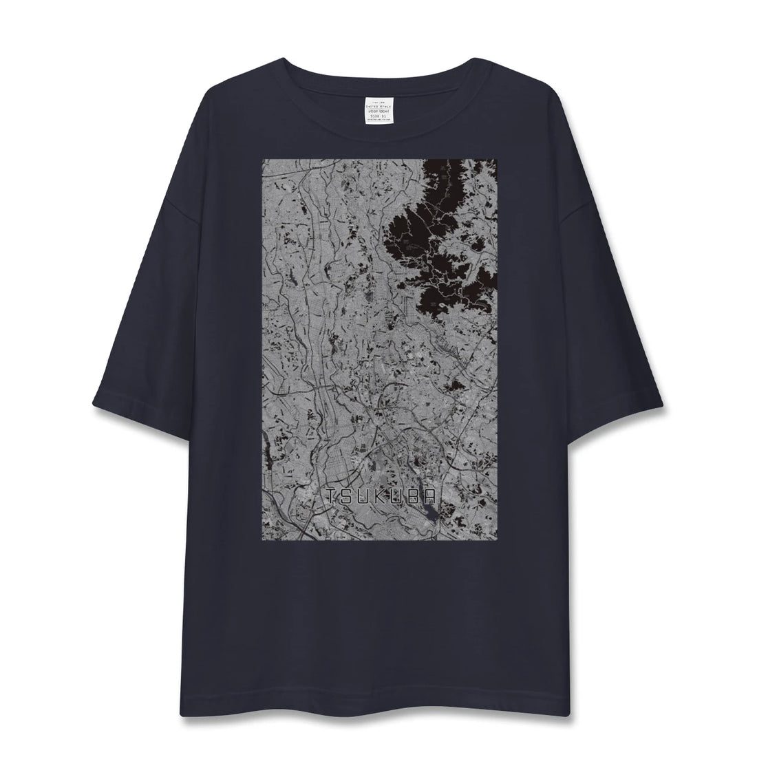 【つくば（茨城県）】地図柄ビッグシルエットTシャツ