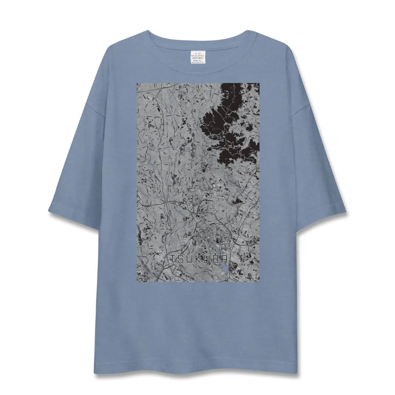 【つくば2（茨城県）】地図柄ビッグシルエットTシャツ