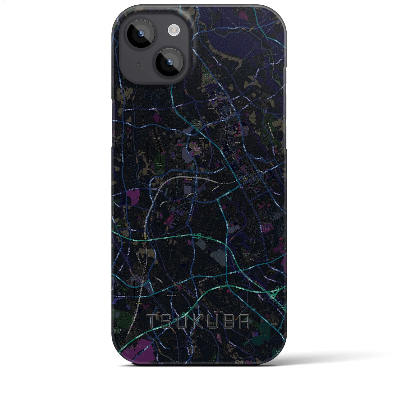 【つくば（茨城県）】地図柄iPhoneケース（バックカバータイプ）