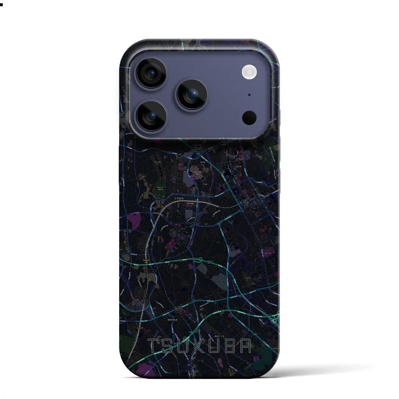 【つくば（茨城県）】地図柄iPhoneケース（バックカバータイプ）