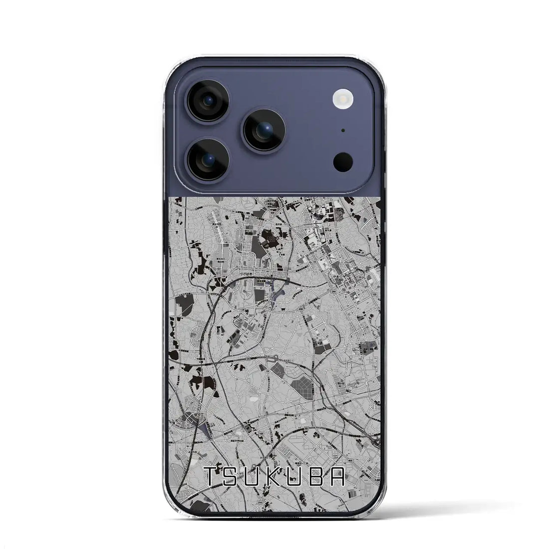 【つくば（茨城県）】地図柄iPhoneケース（クリアタイプ）