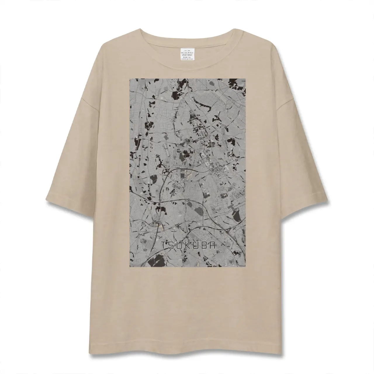 【つくば（茨城県）】地図柄ビッグシルエットTシャツ