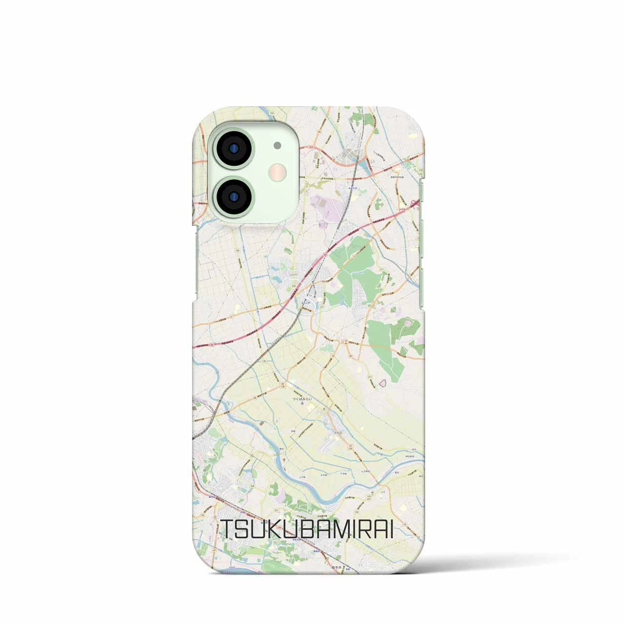 【つくばみらい（茨城県）】地図柄iPhoneケース（バックカバータイプ）