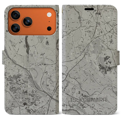 【つくばみらい（茨城県）】地図柄iPhoneケース（手帳タイプ）