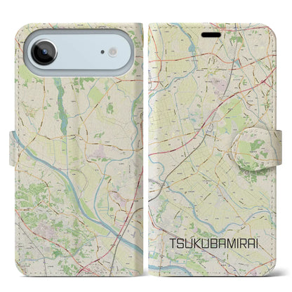 【つくばみらい（茨城県）】地図柄iPhoneケース（手帳タイプ）