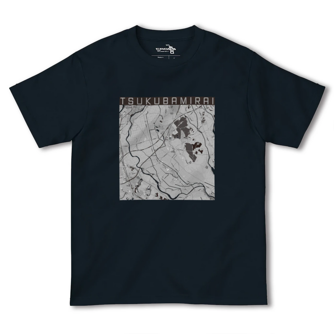 【つくばみらい(茨城県)】地図柄ヘビーウェイトTシャツ