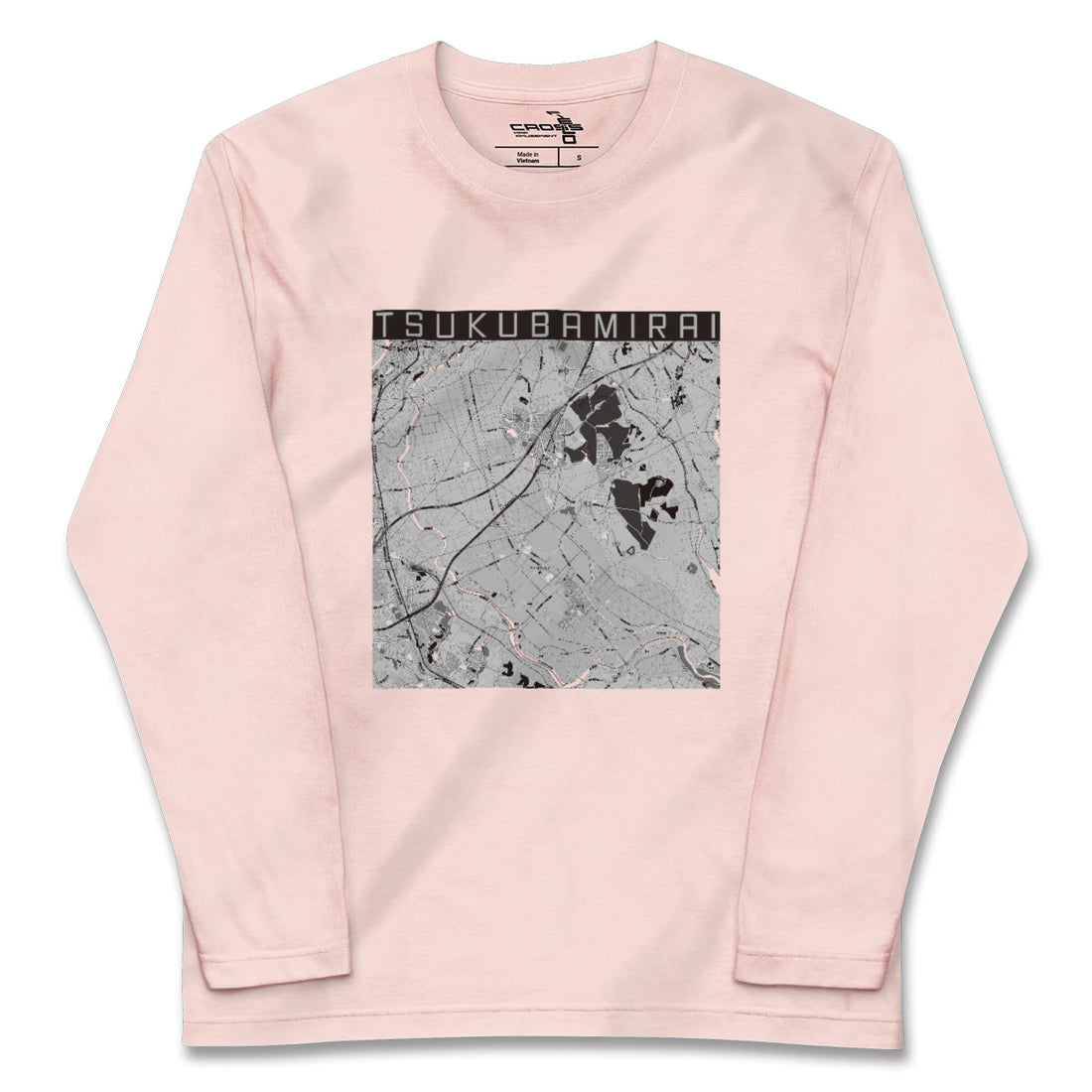 【つくばみらい（茨城県）】地図柄ロングスリーブTシャツ