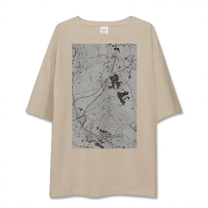 【つくばみらい（茨城県）】地図柄ビッグシルエットTシャツ