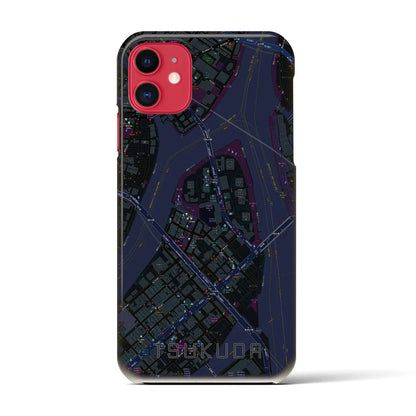 【佃（東京都）】地図柄iPhoneケース（バックカバータイプ）