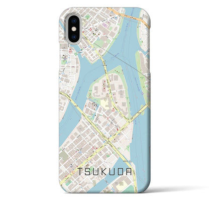 【佃（東京都）】地図柄iPhoneケース（バックカバータイプ）