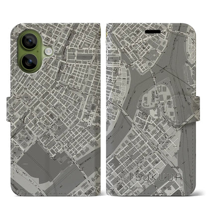 【佃（東京都）】地図柄iPhoneケース（手帳タイプ）