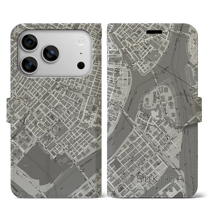 【佃（東京都）】地図柄iPhoneケース（手帳タイプ）