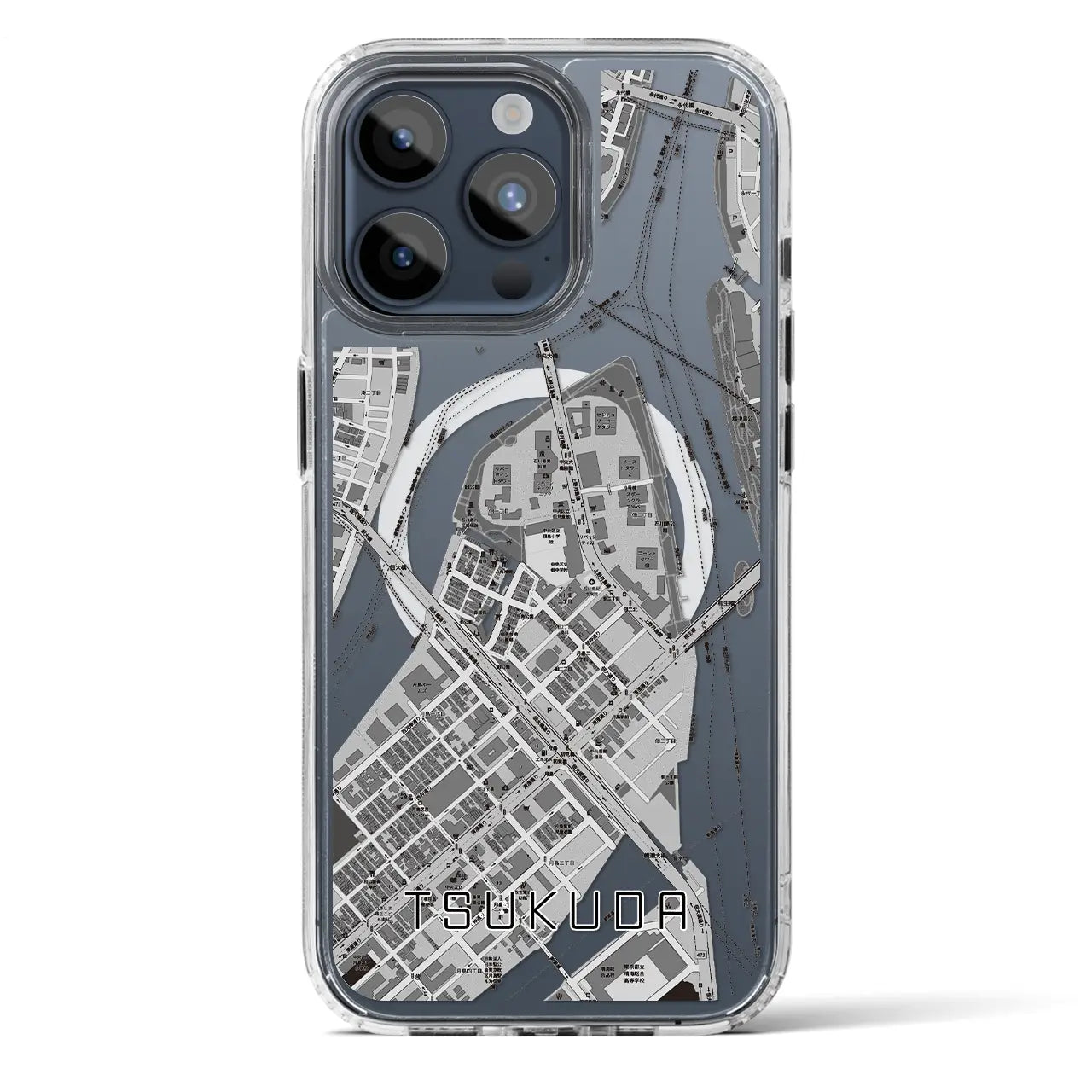 【佃（東京都）】地図柄iPhoneケース（MagSafeタイプ）