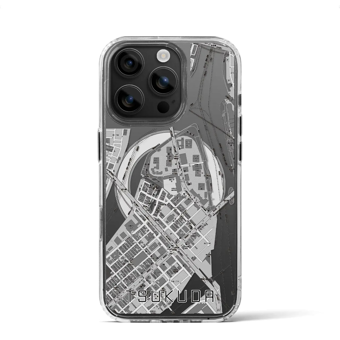 【佃(東京都)】地図柄iPhoneケース(MagSafeタイプ)