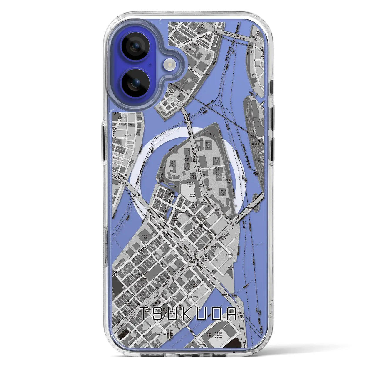 【佃（東京都）】地図柄iPhoneケース（MagSafeタイプ）