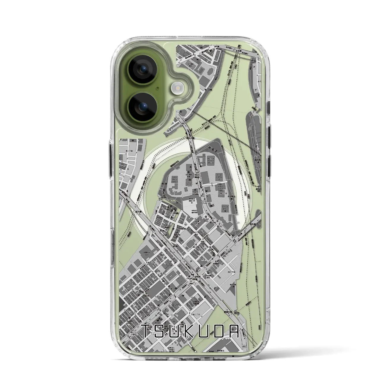 【佃（東京都）】地図柄iPhoneケース（MagSafeタイプ）