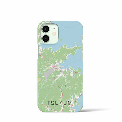 【津久見（大分県）】地図柄iPhoneケース（バックカバータイプ）