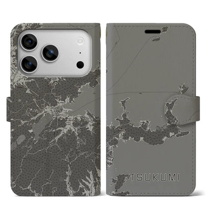 【津久見（大分県）】地図柄iPhoneケース（手帳タイプ）