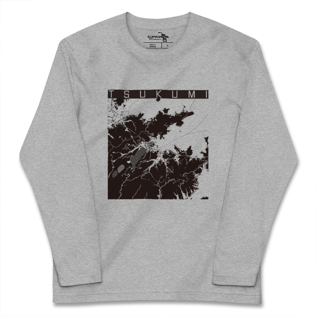 【津久見（大分県）】地図柄ロングスリーブTシャツ