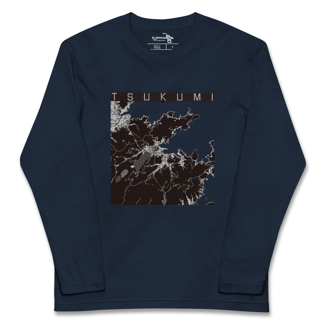 【津久見（大分県）】地図柄ロングスリーブTシャツ