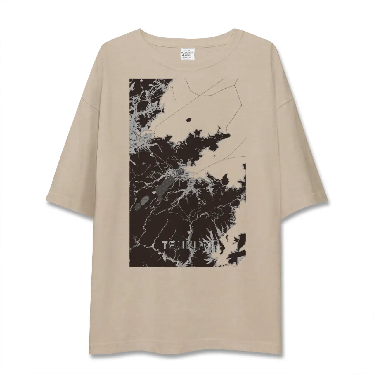 【津久見（大分県）】地図柄ビッグシルエットTシャツ