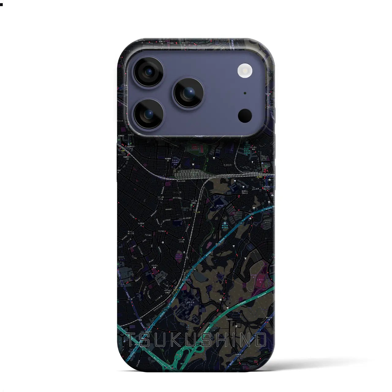 【つくし野（東京都）】地図柄iPhoneケース（バックカバータイプ）