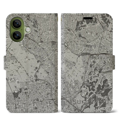 【つくし野（東京都）】地図柄iPhoneケース（手帳タイプ）
