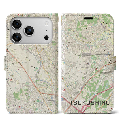 【つくし野（東京都）】地図柄iPhoneケース（手帳タイプ）