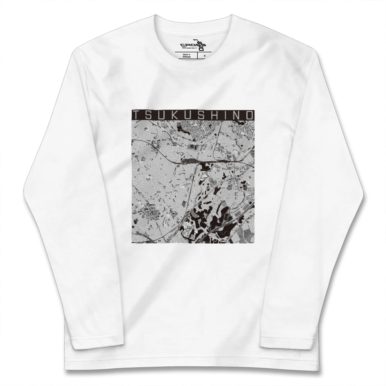 【つくし野（東京都）】地図柄ロングスリーブTシャツ