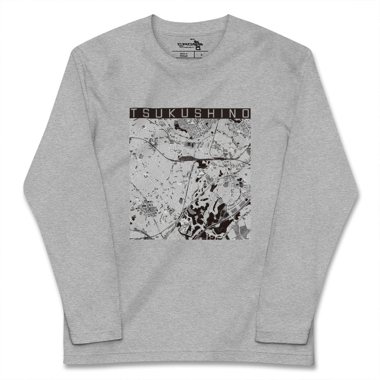 【つくし野（東京都）】地図柄ロングスリーブTシャツ