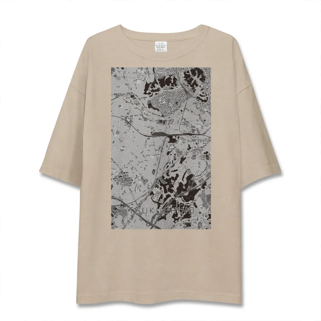【つくし野（東京都）】地図柄ビッグシルエットTシャツ