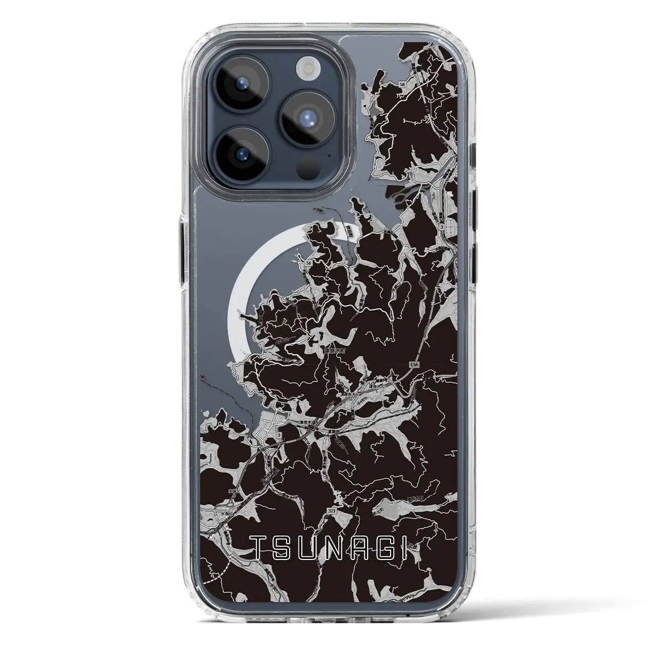 【津奈木（熊本県）】地図柄iPhoneケース（MagSafeタイプ）