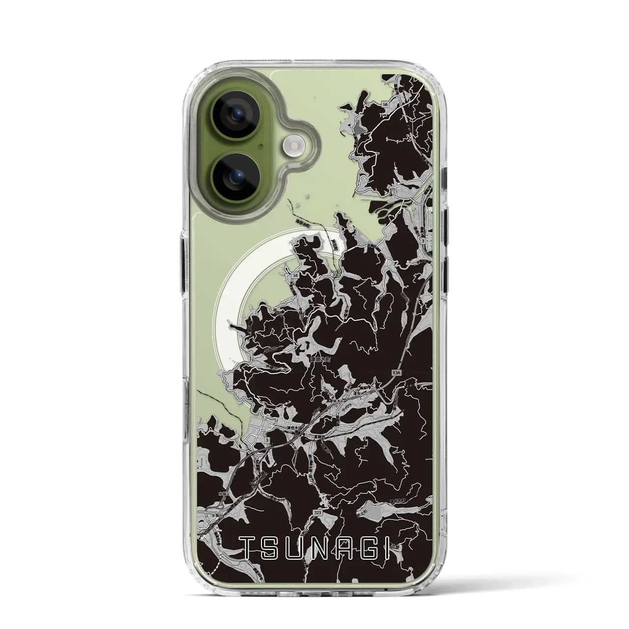 【津奈木（熊本県）】地図柄iPhoneケース（MagSafeタイプ）