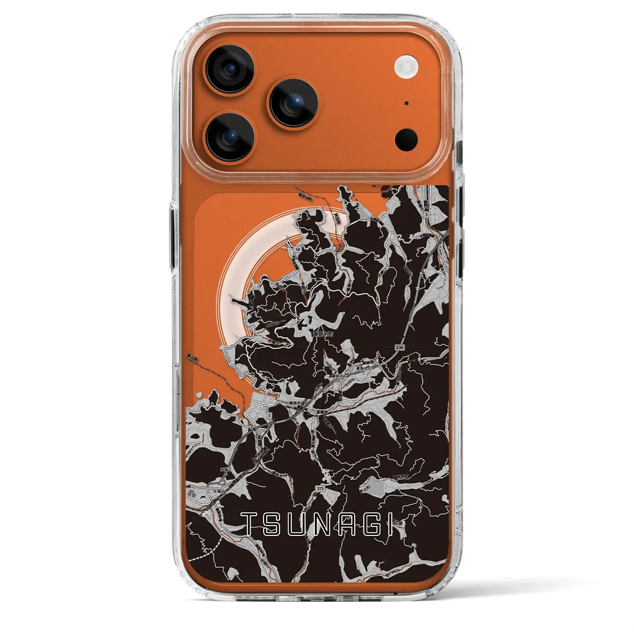 【津奈木（熊本県）】地図柄iPhoneケース（MagSafeタイプ）