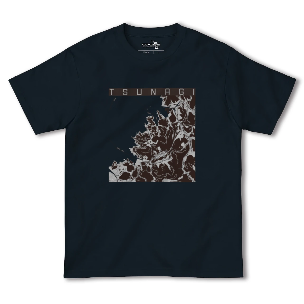 【津奈木（熊本県）】地図柄ヘビーウェイトTシャツ