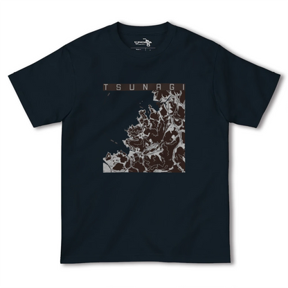 【津奈木（熊本県）】地図柄ヘビーウェイトTシャツ