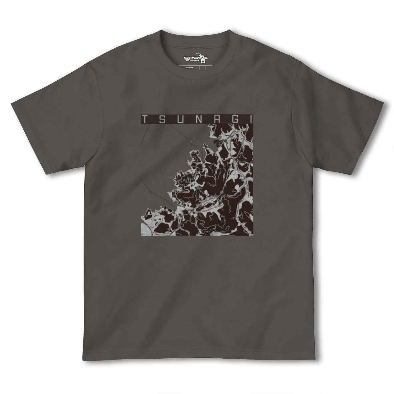 【津奈木（熊本県）】地図柄ヘビーウェイトTシャツ